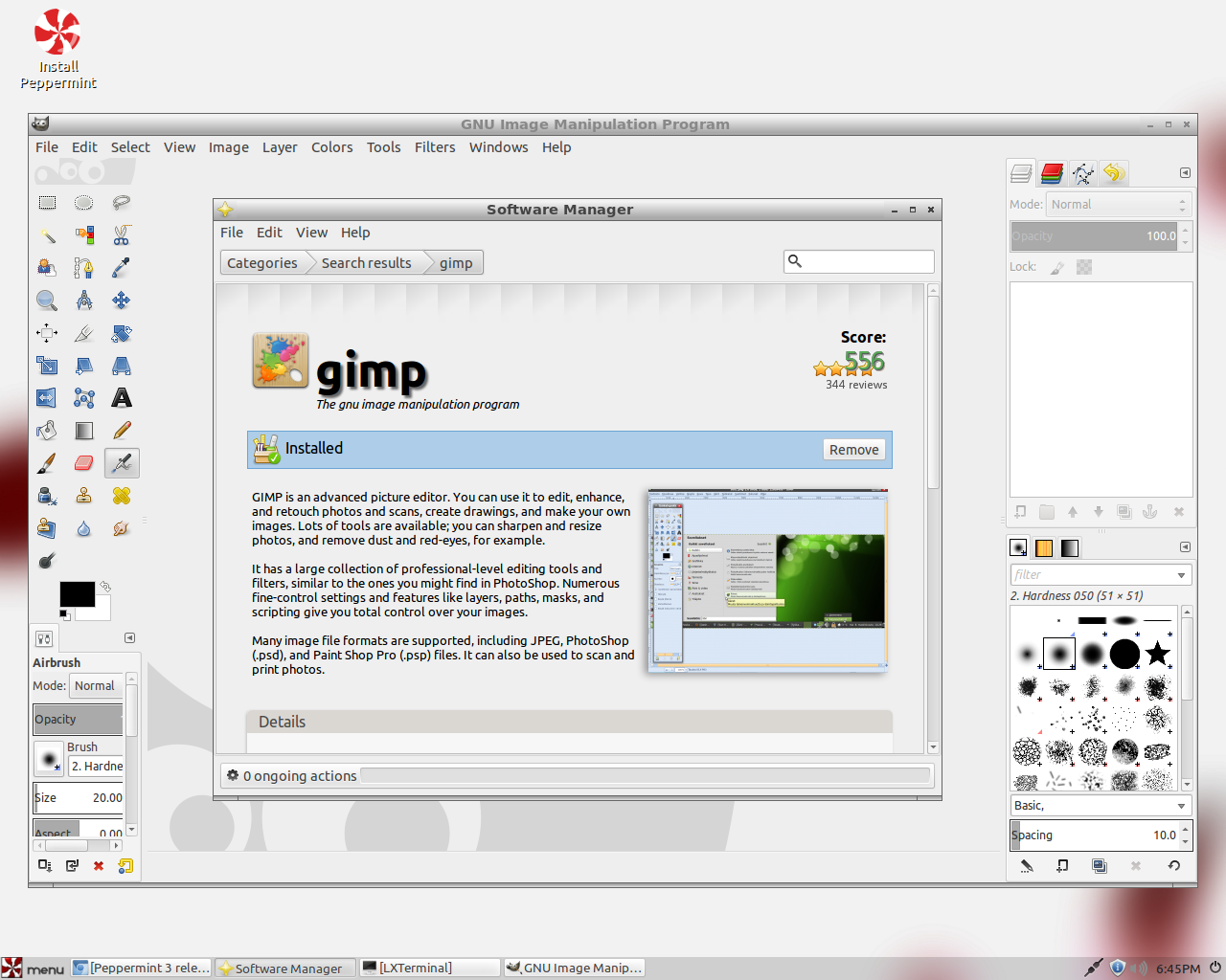 I used Software Manager to install GiMP 2.8.0